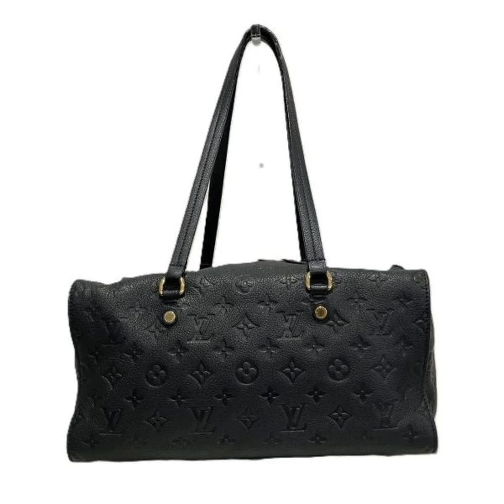 Louis Vuitton Lumineuse PM Monogram Empreinte Black Leather Tote Bag‎ Infini